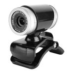Mikrofonlu 12,0 Milyon Piksel Web Kamerası, Klipsli 360 Derece USB HD Hem Dizüstü Bilgisayar hem de Masaüstü için Tasarlanmıştır, 30 fps Çerçeve Hızı, YouTube Video için (Siyah ve Gümüş)