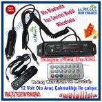 Mikrofonlu Digital Çevir, Bord Çakmaklık Girişli Oto Teyp Dönüştürücü Bluetooth-Aux-Sd Kart-Usb Çevirici Mikrofonlu Digital Board