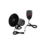 Mikrofonlu Konusmali 3 Sesli Siren Megafonlu Hoparlor Oto Ambulans Itfaiye Sireni 12V 100W