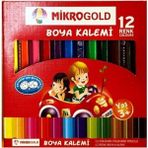 Mikrogold 12'li Kısa Boy Kuru Boya Kalem Seti Canlı Renkler Çocuklar ve Öğrenciler İçin