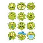 Mikrop Sticker Set 2 12 Parça Telefon, Tablet, Defter, Laptop Sticker