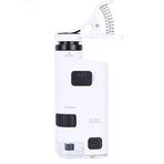 Mikroskop Büyüteç Cam Lensli Telefon Klipsli 300X 350X LED Işıklı