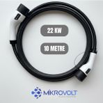 Mikrovolt Elektrikli Araç Şarj Kablosu 22kW (10 Metre)