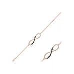 mikudesign T3895 925 Ayar Gümüş Rose Sonsuzluk Zülfikar Kılıcı Bileklik