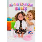 Mila Altını Islatan Bebek Seti 30 cm Aksesuarlı Kolları ve Kafası Et Oyuncak Bebek BEYAZ