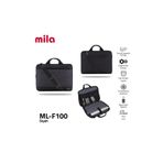 Mila Classone 13,14,15.6" Mila Laptop Çantası,Lenovo,Hp,Asus,Macbook,Mac Air Uyumlu - Siyah ML-F100