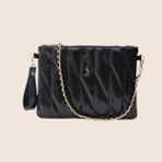 Mila – Kapitone El, Omuz ve Clutch Çanta - --Siyah