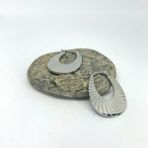 Mila Takı Oval Halka Gümüş Çelik Küpe - Silver