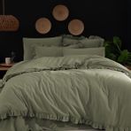 Milagros Pampas Çift Kişilik Pamuk Nevresim Takımı - Su Yeşili - 200 x 220 cm