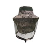 MILAKOO Üniseks tam yüz file şapka kamuflaj yürüyüş şapkası ayarlanabilir fit outdoor kamp balıkçılık kova şapka boyun kapaklı ve rüzgar geçirmez halat, Kamuflaj rengi 3, Tek Beden