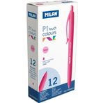 Milan 176553212 P1 Touch Pembe 12 Adet Tükenmez Kalem