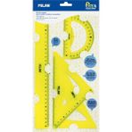 Milan 359801Y Geometri Cetvel Set 4'lü Sarı