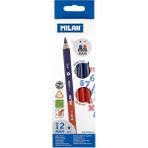 Mılan 702612 Maxı Çift Uçlu Kuru Boya Kalemi (5mm Uç) - 12'li - Siyah - yok