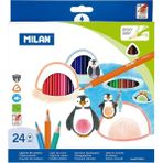 Mılan 722324 Üçgen Kuru Boya Kalemi 2 9 mm 24'lü