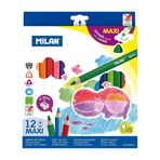 Milan 722612 Maxi Jumbo Üçgen 12'li Kuru Boya
