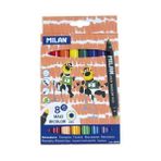 Milan 80090 Çift Uçlu Maxi Bicolor Keçeli Kalem 8'Li
