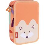 Milan Fun Animals Çift Bölmeli Dolu Kalem Kutusu - Turuncu (36 Parça Set) - 1 Adet