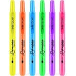 Milan Writech Highlighters Fosforlu Kalemler 6'lı Set - Geri Çekilebilir Tasarım - Neon