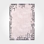 Milani Gri Geometrik Yün Modern Geometrik Etnik Desenli Boho Makinada Yıkanabilir Hav Toz Vermez Leke Tutmaz Kaymaz Taban Dijital Makine Baskı Halı Oturma Odası Salon Yolluk Koridor Mutfak Halısı