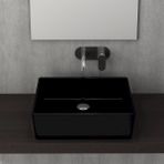Mılano Çanak Lavabo 50 cm Parlak Siyah