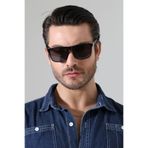 MİLANO KORS Erkek Siyah Çerçeve Siyah Cam Sap Detay Güneş Gözlüğü