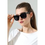 MİLANO KORS Kadın Oversize Siyah Gövde Siyah Cam ve Metal Sap Detay Güneş Gözlüğü