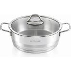 Milanor Aster 24 cm Basık Tencere - Inox