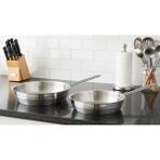 Milanor Aster Paslanmaz Çelik Tava Seti – 24 Cm, 26 cm - 24 - 26 - Gümüş