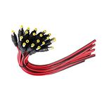 MILAPEAK (Gerçek 18AWG 43x2 adet Kablo) 20 adet Erkek DC Güç Kuyruk Kablosu, CCTV Güvenlik Kamerası ve Aydınlatma Güç Adaptörü için 12V 5A DC Konektörleri (2,1 mm x 5,5 mm, Ultra Kalın)
