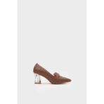 Milaya Shoes Nares Dolgu Topuklu Ayakkabı - Kahverengi