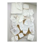 MİLAYS LİFE HOME COLLECTİON Kız Bebek Pamuklu Müslin Kumaş Çiçek Nakışlı 10lu Hastane Çıkışı
