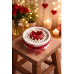 Mile Concept Love Inci Detaylı Kokulu Beton Mum Tabağı | El Yapımı Dekoratif Mum 200GR - exotic fruit kokulu