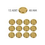 Milea 12 Adet Gold Kapak Metal Kavanoz Kapağı – 48 mm (105 cc kavanozlara uyumlu)