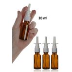 Milea 3 Adet Amber Cam Burun Sprey Şişesi 20 ml