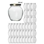 Milea 36 Adet 370 Ml Şeffaf Cam Yumurta Model Konserve Kavanozu Gold Metal Kapaklı