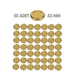 Milea 50 Adet Gold Metal Kavanoz Kapağı – 43 mm (29 ve 40 cc kavanozlara uyumlu)