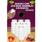 Milea 6 adet 500 ml Sağlıklı Cam Sos Reçel Marmelat Kavanozu Saklama kabı