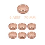 Milea 6 Adet Derin Bronz Metal Ergo Bebek Mama Reçel Fıstık Ezmesi Kavanoz Kapağı – 70 mm (255 cc-350 cc-545 cc kavanozlara uyumlu)