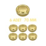Milea 6 Adet Derin Gold Metal Ergo Bebek Mama Reçel Fıstık Ezmesi Kavanoz Kapağı – 70 mm (255 cc-350 cc-545 cc kavanozlara uyumlu)