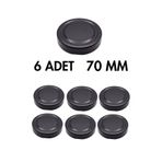 Milea 6 Adet Derin Siyah Metal Ergo Bebek Mama Reçel Fıstık Ezmesi Kavanoz Kapağı – 70 mm (255 cc-350 cc-545 cc kavanozlara uyumlu)