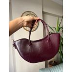 Milen Bordo Askılı Rugan Çanta - 508-Bordo