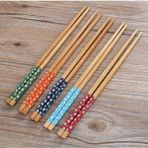 Milena Life 5 Li Set Bambu Çin Çubuğu Chopstick Yıkanabilir Ve Kullanılabilir 5 Çift