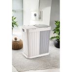 Milenay 20-49 L Iki Bölmeli Otomatik Kapak Kirli Çamaşır Sepeti Gri 80 X 130 Plastik Type 0