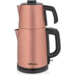 Miletto Inox 2000W Gizli Rezistanslı Otomatik Çay Makinesi 2,9 Lt - MT20 - Rose Gold