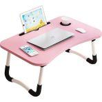 Miletus Laptop Sehpası Ders Çalışma Masası Çocuk Çalışma Yatak Sehpası Ders Masası Pembe KP - 60 x 40 x 28 cm
