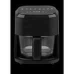 Miline Cam Hazne 4lt Airfryer Sıcak Hava Fritözü - Siyah