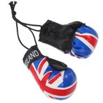 Milisten 1 Çift bayrak kolye noel süsleri boxing gloves Anahtarlık aksesuarı takı seti garnitür simüle edilmiş boks eldiveni anahtar için süslemeler boks kolye boks eldiveni kolye pvc