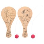 Milisten 1 Takım ahşap raket spor topu kürekler bitmemiş ahşap kürek DIY boş masa tenisi kürekleri boş kürek masa tenisi raket boşlukları bitmemiş zanaat kürek Çocuklar boyama kürek Odun