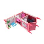 Milisten 1 Takım Prenses Kalesi Dollhouse Kiti DIY Minyatür Dollhouse Mobilya Bölmesi Odaları Ve Teras Ile Kızlar Için Oyun Evi Çocuklar Için Küçük Ev
