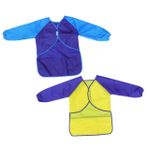 Milisten 2 Sanat Boyama Etkinlik Önlükleri Boyama Önlüğü Sanat Önlüğü Uzun Kollu Önlük Sanatçı Boyama Önlükleri Bebek Polyester Çizim Önlüğü Kıyafet Su Geçirmez Çocuk Sanat Malzemeleri